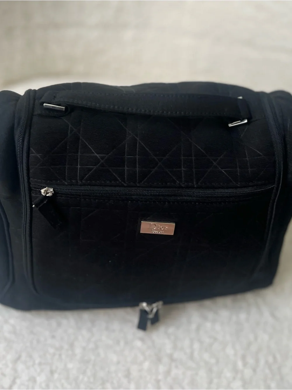 Dior Beauty Black Quilted Travel Toiletry Bag